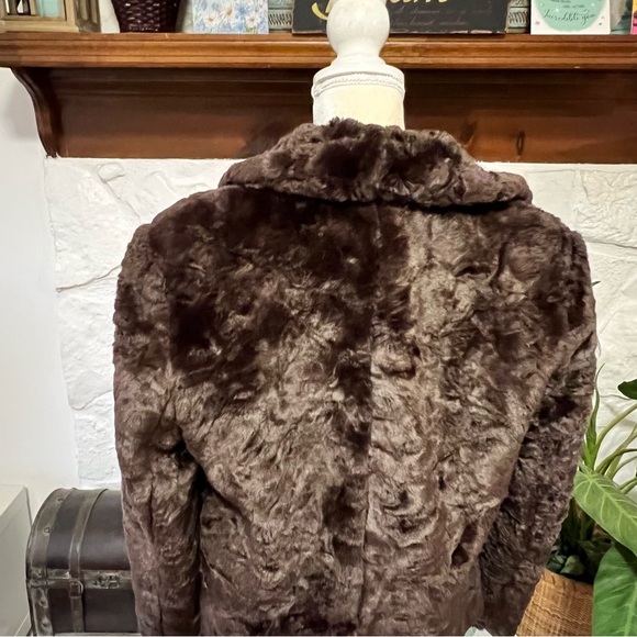 Style & Company Chocolate Brown Faux Fur Teddy Bear Jacket Size M - Picture 7 of 11